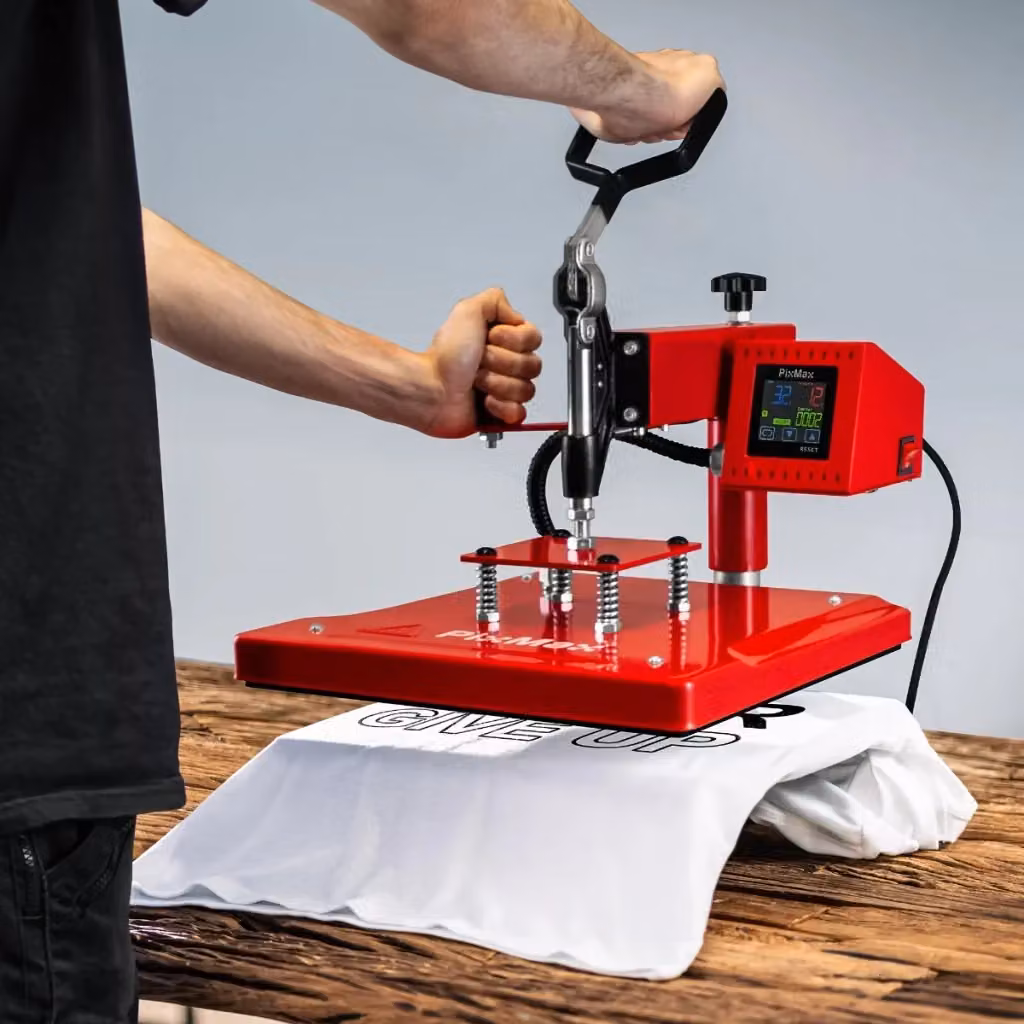 Pressa a caldo Swing PixMax da 38 cm per stampa a sublimazione colore rosso – 2