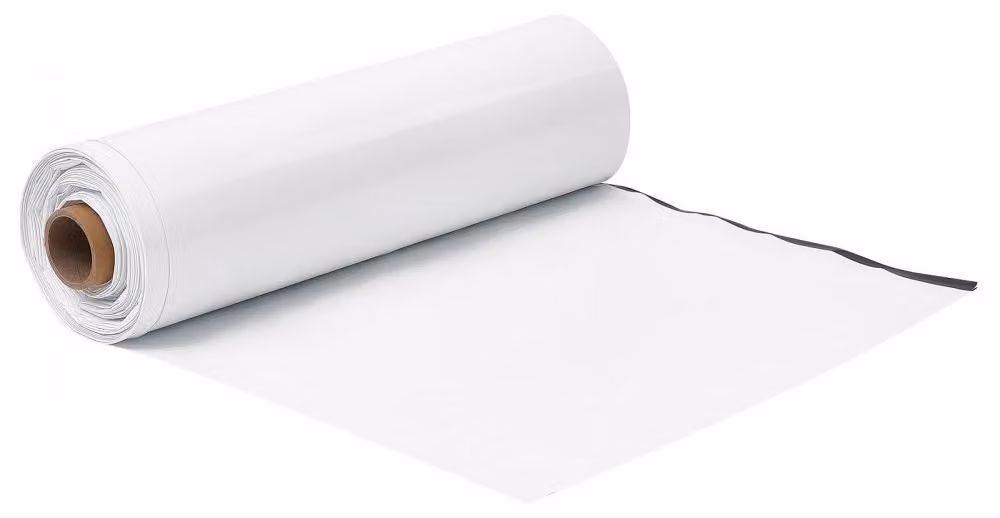 Film in polietilene, nero e bianco - 3,05 x 30,48 metri - Spessore 0,3 mm - Adatto per giardinaggio e edilizia