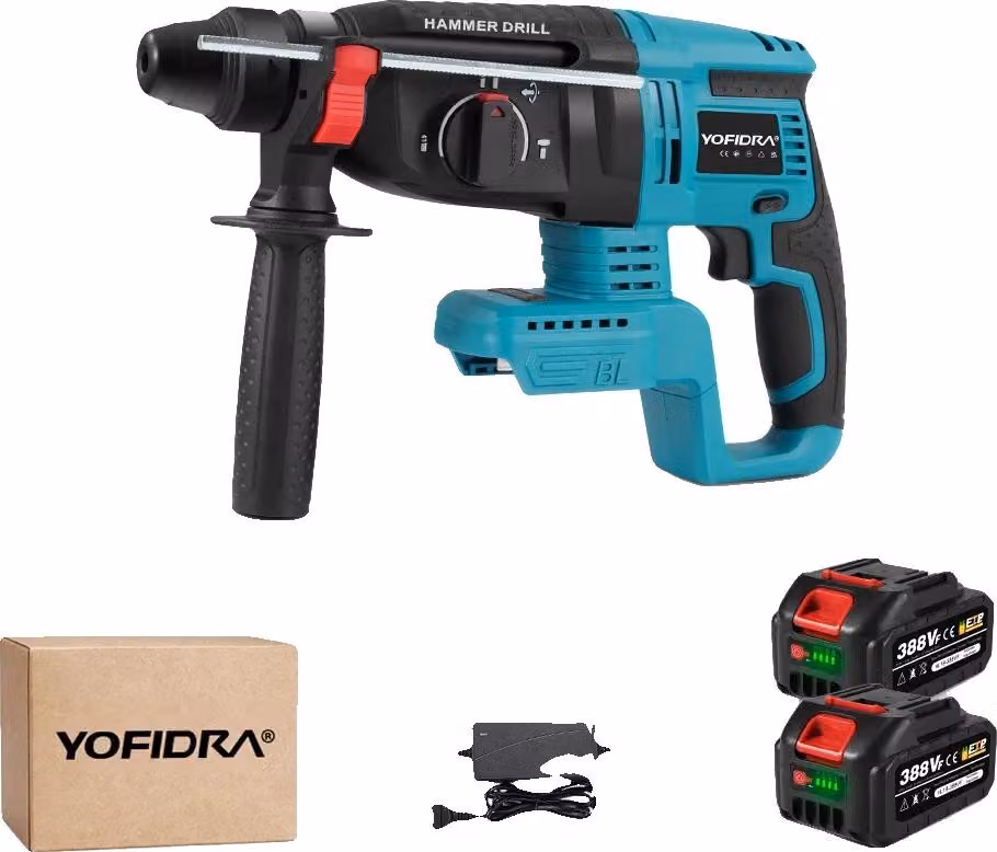 Trapano a percussione a batteria, motore brushless, opzione batteria 2X 5