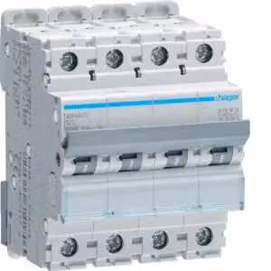 Interruttore automatico 4 poli, 10 kA, curva B, 25 A, 4 moduli
