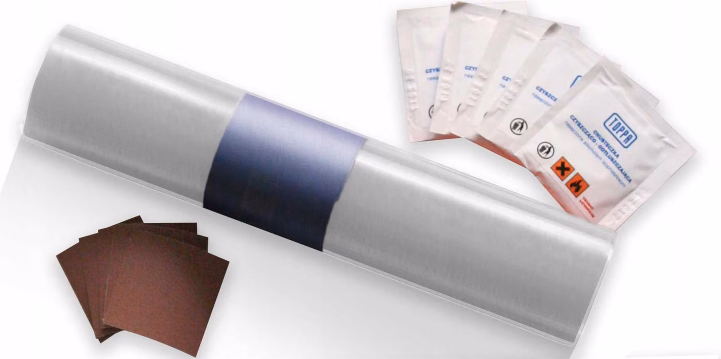 Kit di riparazione per teloni 220x32cm SILVER