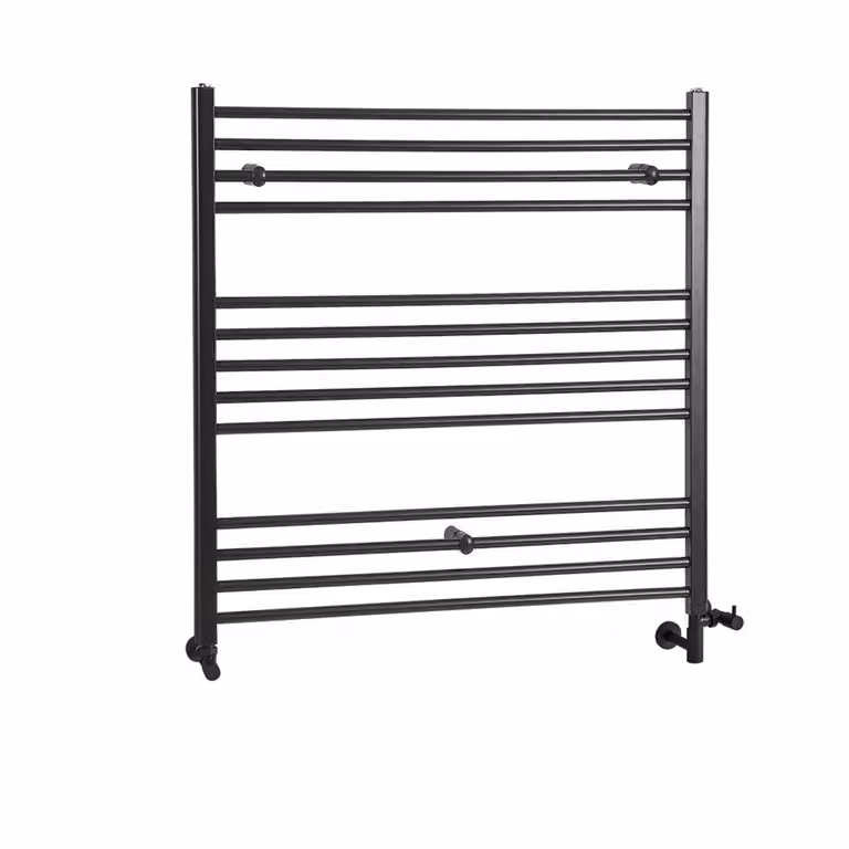 Scaldasalviette Misto Piatto - Termoarredo Bagno Nero - 670W - Nox