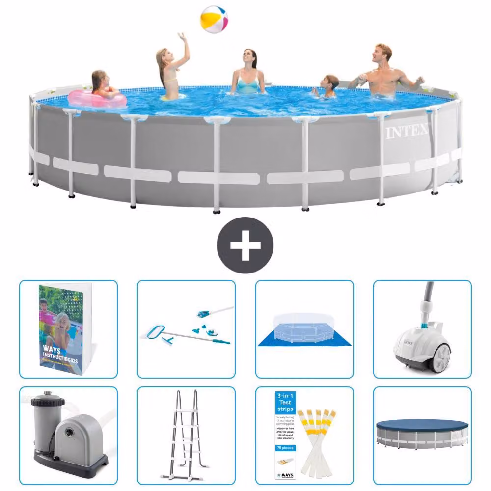 Struttura per piscina a forma di prisma - 549x122 cm - composta da 7 elementi - modello S605
