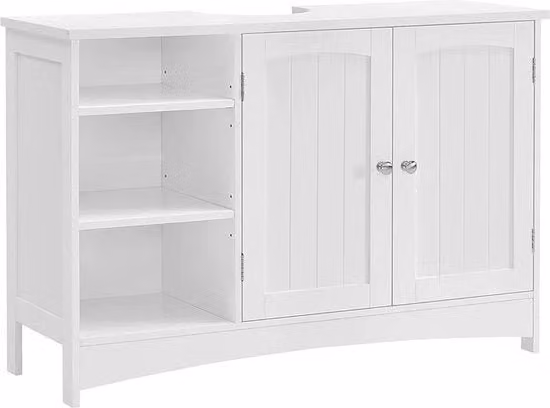 Cassettiera da bagno - Cassetto - Cassetta - 2 Porte Cassettiera da bagno - Cassetto da bagno - Bianco - 90 x 30 x 60 cm
