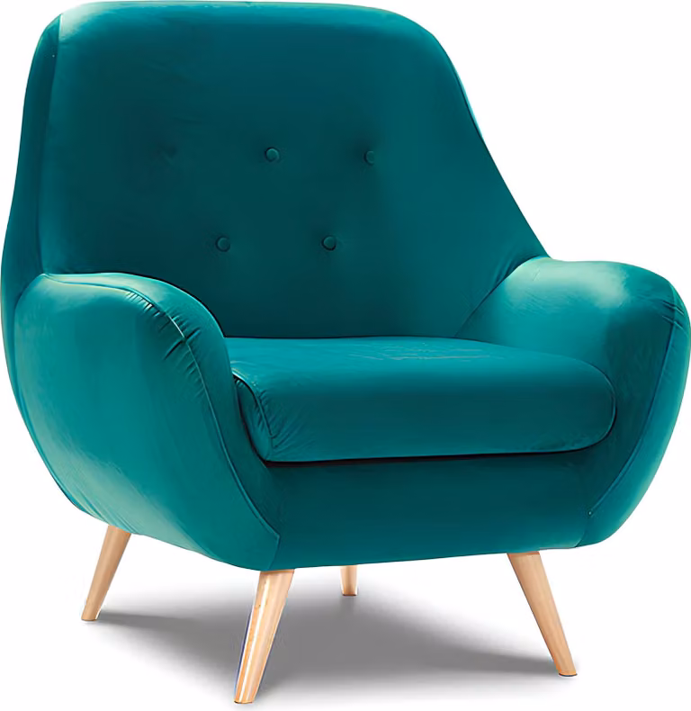 Sessel Club Lounge Designer Stuhl Polster Sofa 1 Sitzer Relax Fernseh Grün
