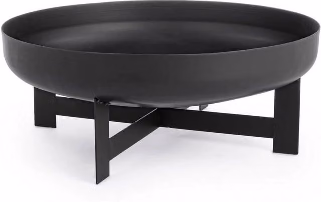 Braciere da esterno di design in acciaio nero ARVEN L: 50 cm, H: 21 cm – 1