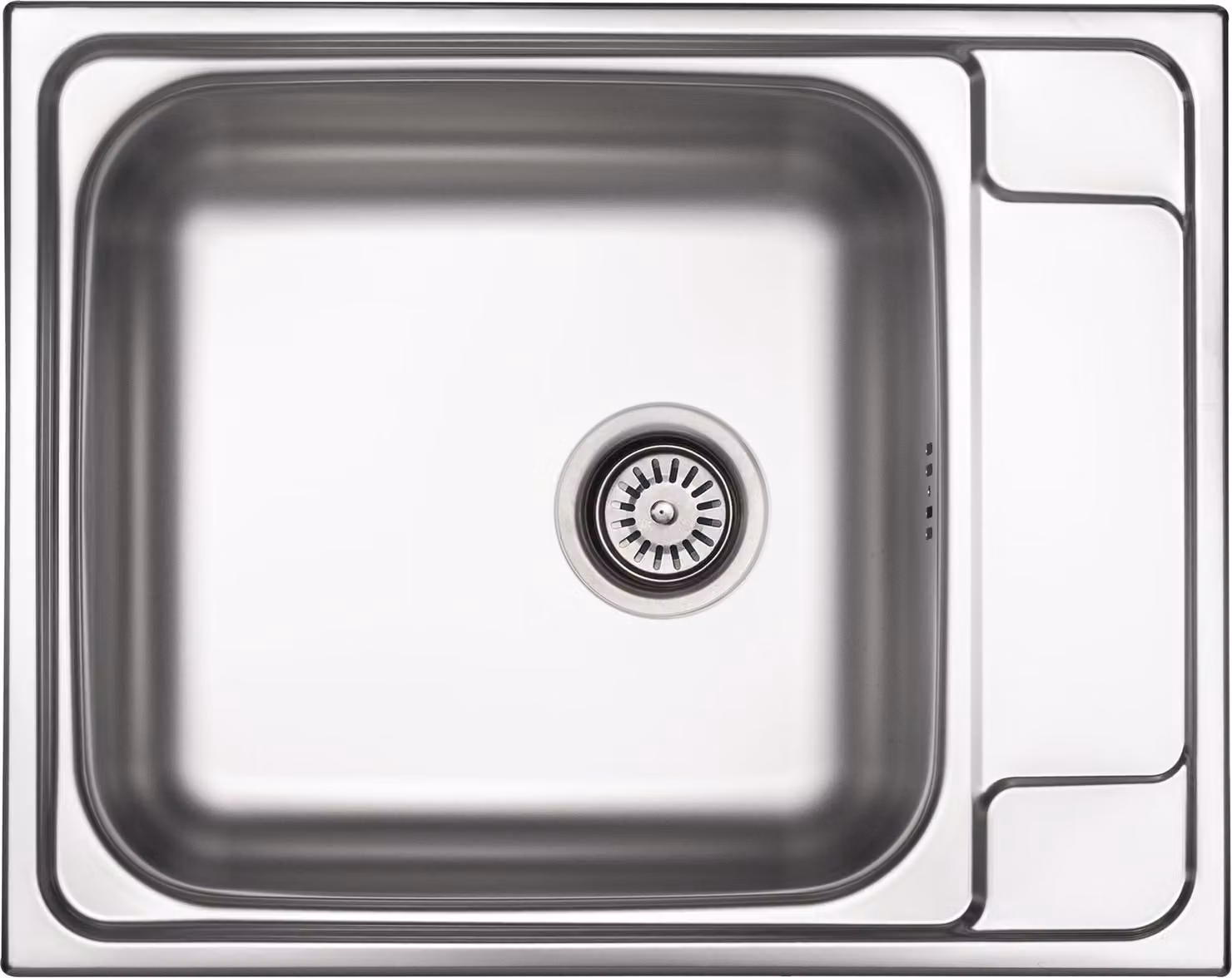 1-bowl steel sink with drainer