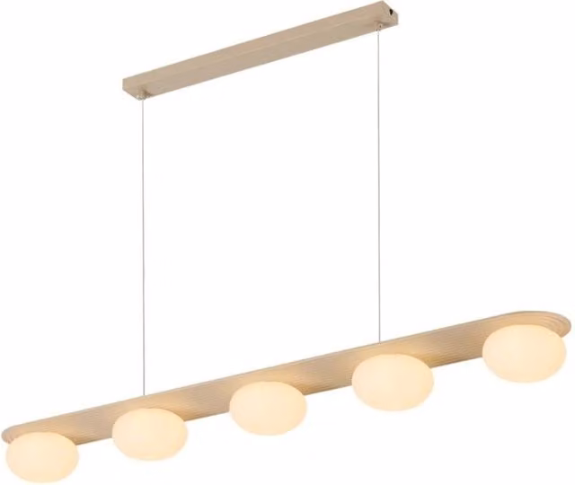 Lampada sospesa Glowbells 5xG9 bianca vetro Rabalux