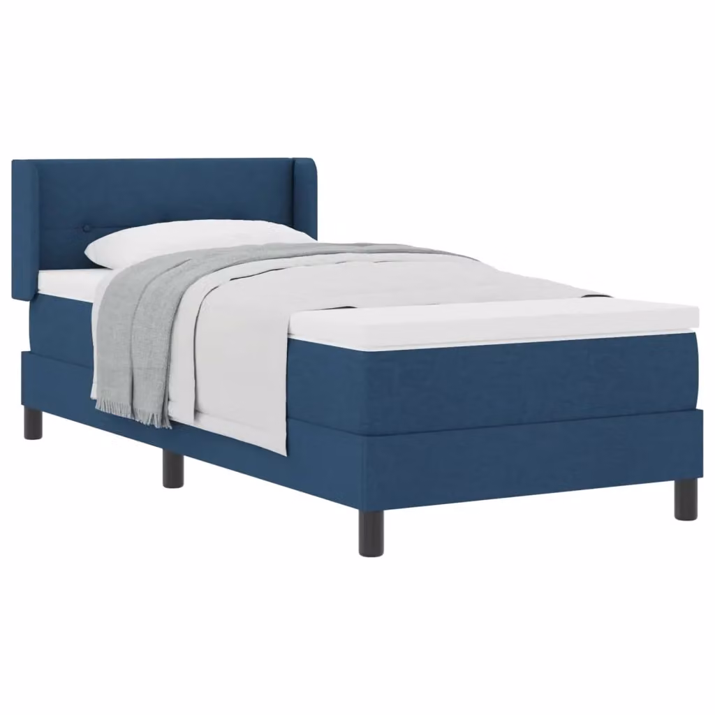 Letto a molle con testiera vidaXL Blu L 200 cm x P 90 cm – 2