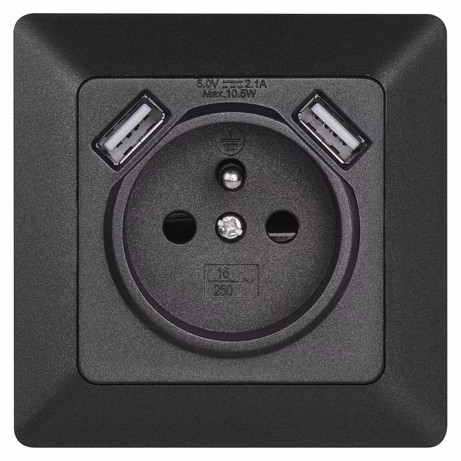 Presa Emos con USB max. 2,1A antracite