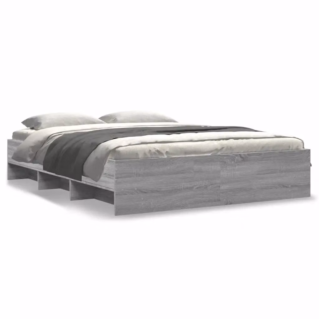 vidaXL Giroletto Moderno in Legno Multistrato Grigio Sonoma 150x200 cm – 2