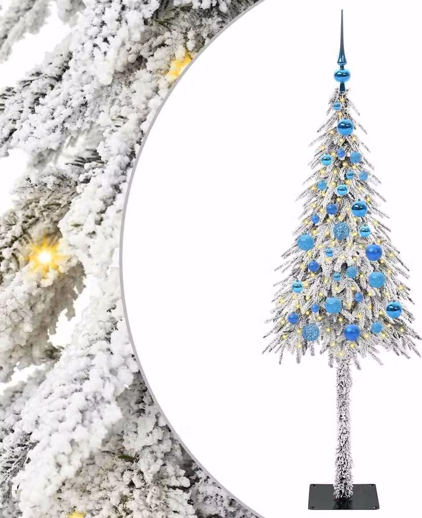 vidaXL Albero di Natale con 150 LED bianchi 150 cm PE e acciaio