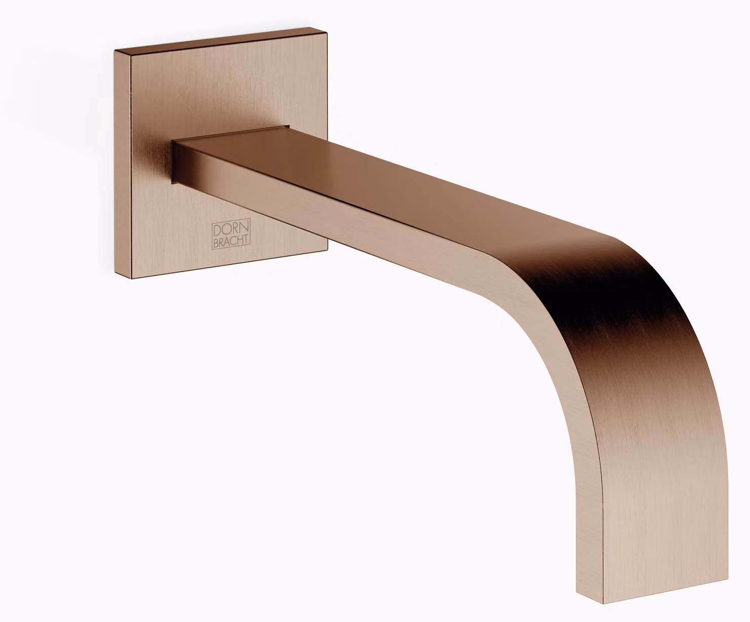 Dornbracht MEM Bec déverseur mural pour lavabos, sans garniture d'écoulement, saillie 200mm, 13800782-42, 13800782-42