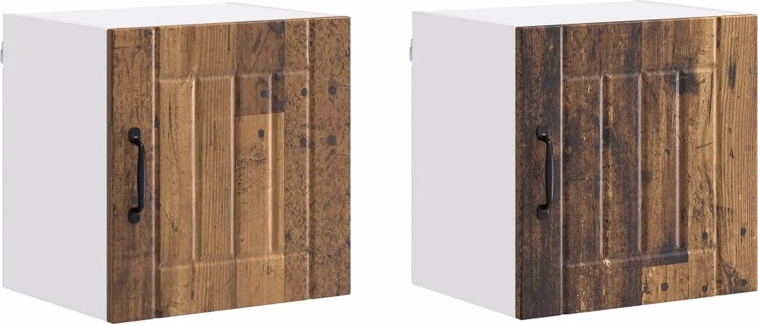 Armadietto a muro LUCCA 2 pcs Legno antico 40 x 31 x 40 cm