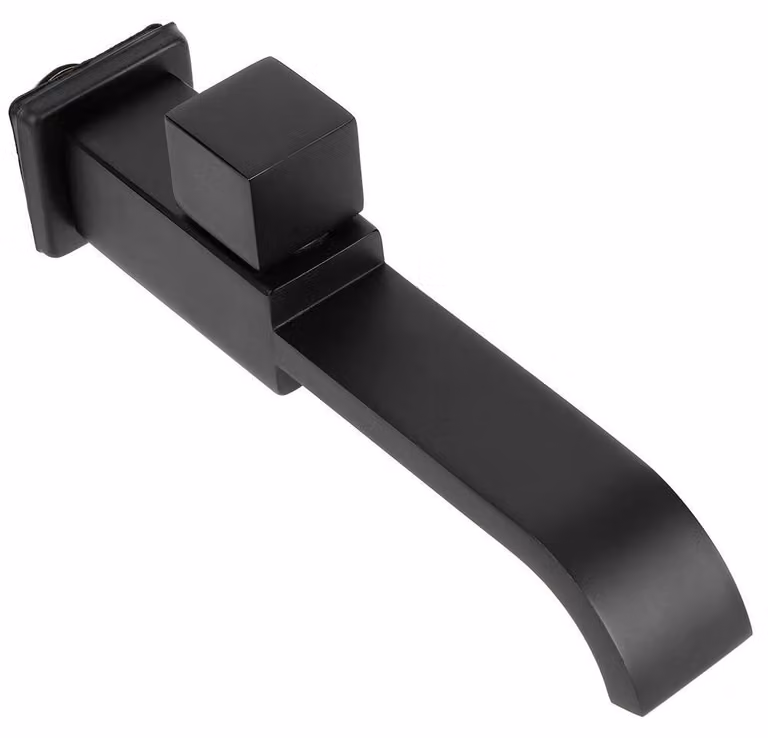 Miscelatore da parete, finitura nera opaca - Montaggio a parete - Miscelatore per lavabo - Ottone, attacco G1/2 - Duraturo - Resistente alla corrosione