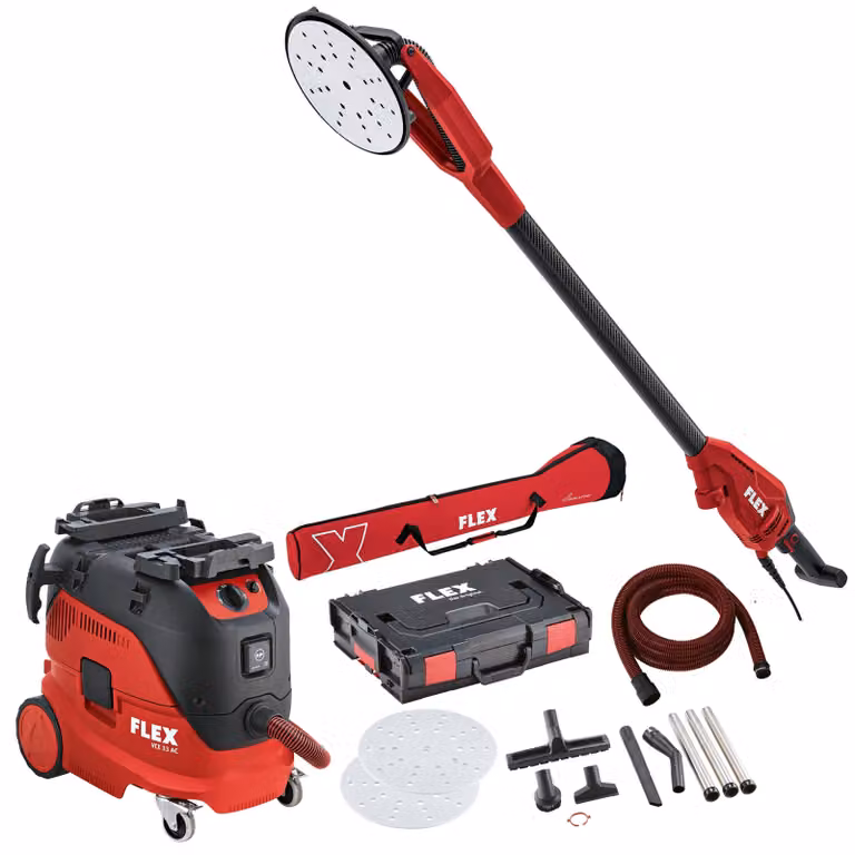 Levigatrice flessibile per pareti e soffitti Giraffe GE 6 X-EC + carta abrasiva + VCE 33 L AC + CLE 32 AS