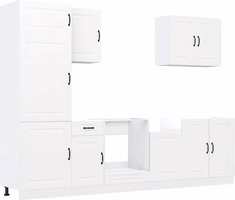 Set Mobili da Cucina 7 pz Kalmar Bianco Legno Multistrato