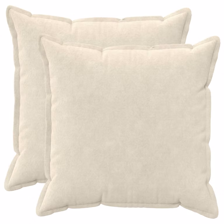 Set di 2 federe vidaXL HOUTEN color beige in microfibra fleece, L 80 x L 80 cm