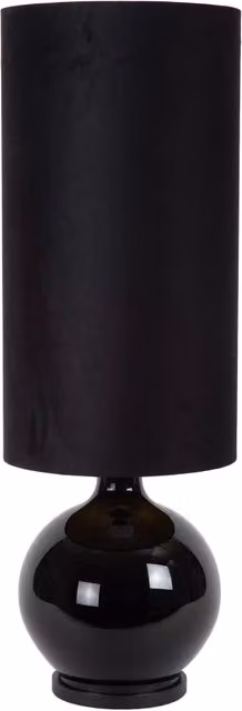 Lampada tavolo vetro paralume nero 100cm E27 Esterad