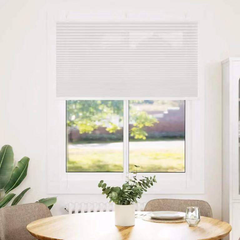vidaXL Tenda Plissettata Grigio Chiaro 105x100 cm Larghezza Tessuto