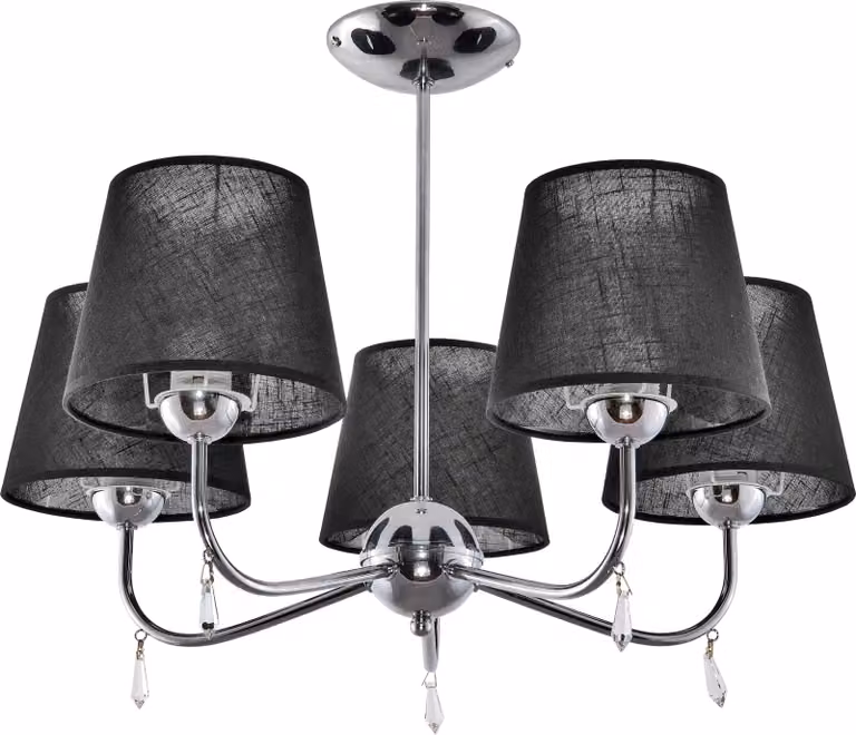 BRIGIT NEGRO 11-240 Lampada a sospensione cromata