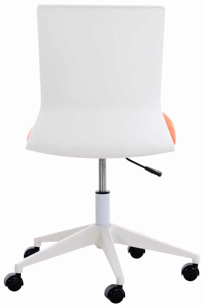 Sedia da ufficio CLP Apolda, ergonomica | Colore: arancione | Materiale: ecopelle