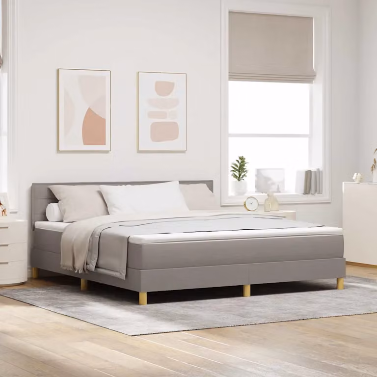 Letto Ibrido vidaXL con Testiera Talpa, Illuminazione LED Sotto il Letto e Porta USB, Grigio, L/P: 180 x 200 cm