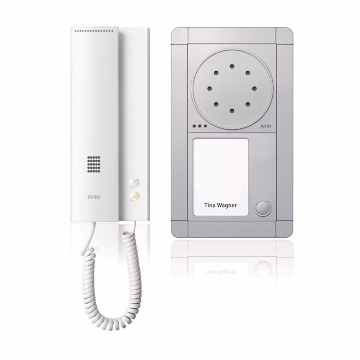 Ritto 1891120 Set audio per portineria 1 WE, argento/bianco