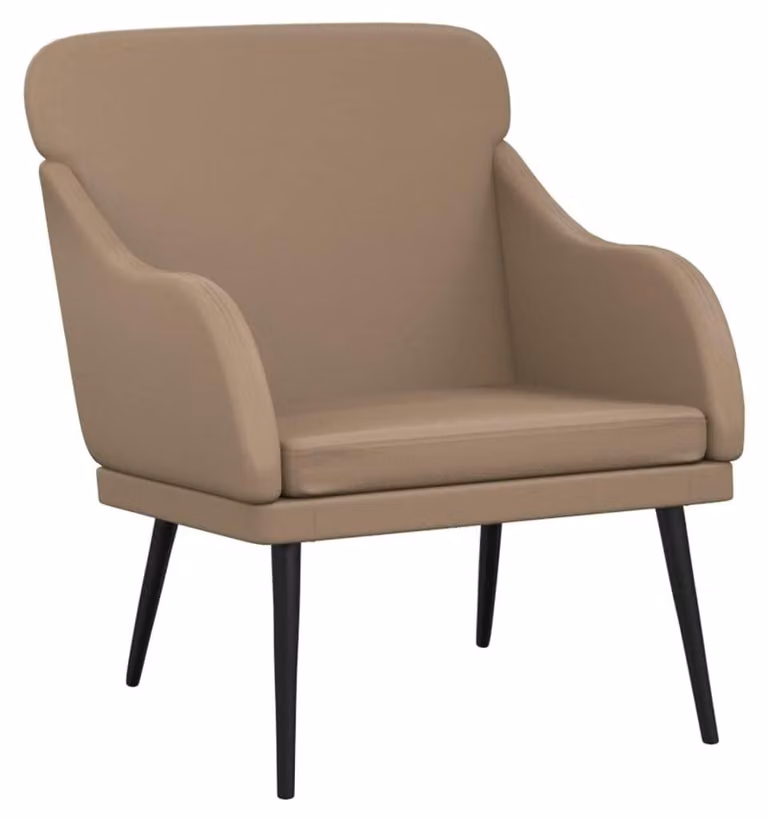 Poltrona relax in ecopelle, colore marrone, dimensioni 63x76x80 cm
