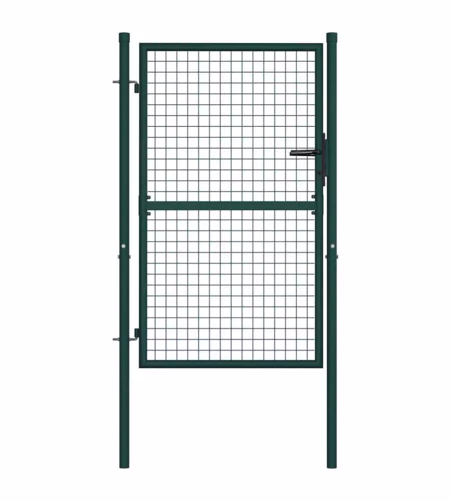 Cancello singolo a battente vidaXL in acciaio verde L: 100 cm, H: 125 cm – 2