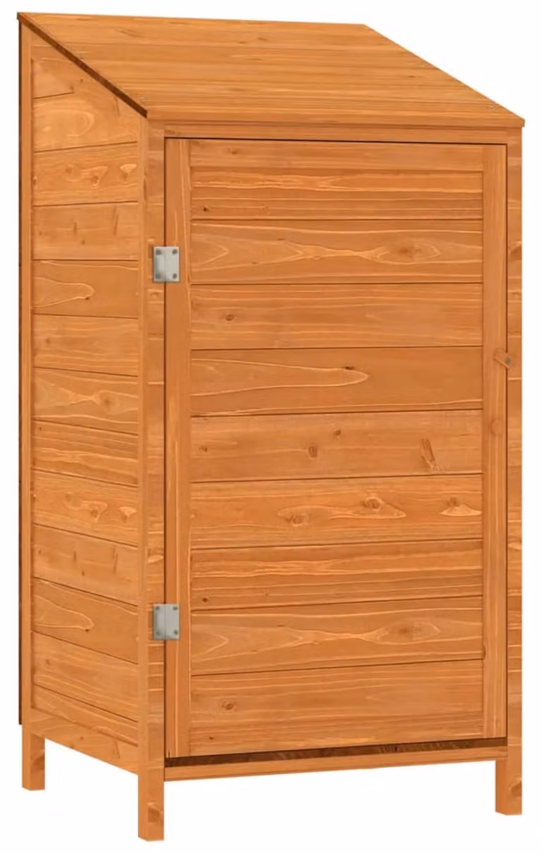 Casetta da giardino in legno - 55x55x112 cm - Marrone - Realizzata in legno di abete massello - Impermeabile
