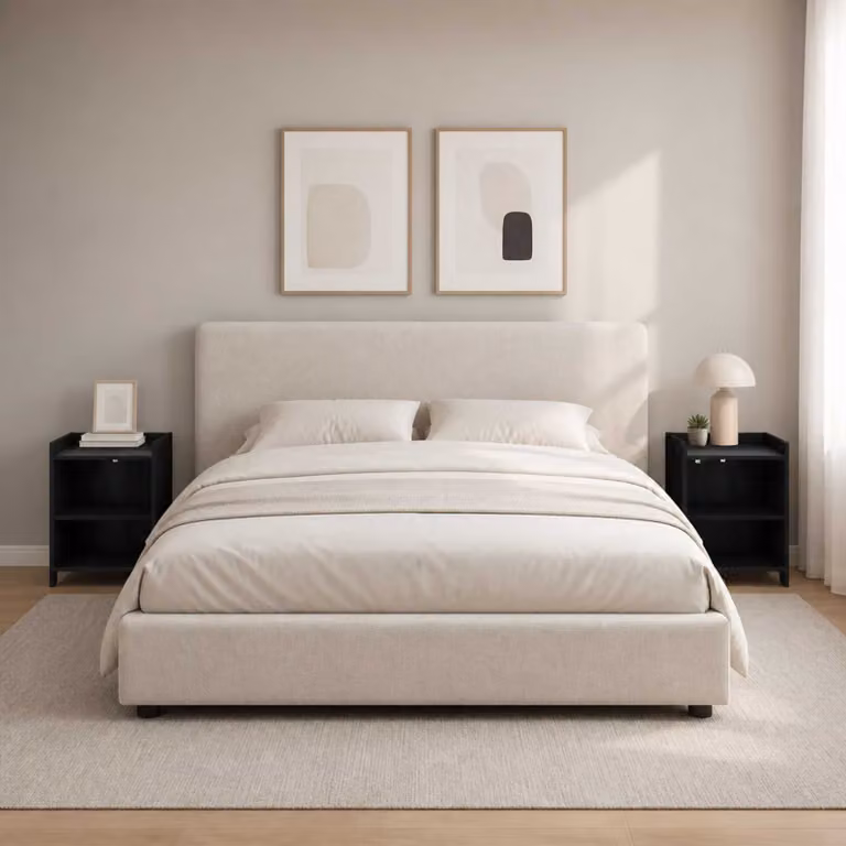 Set di 2 comodini moderni vidaXL in legno MDF nero opaco L/P/H: 40 x 30 x 60 cm