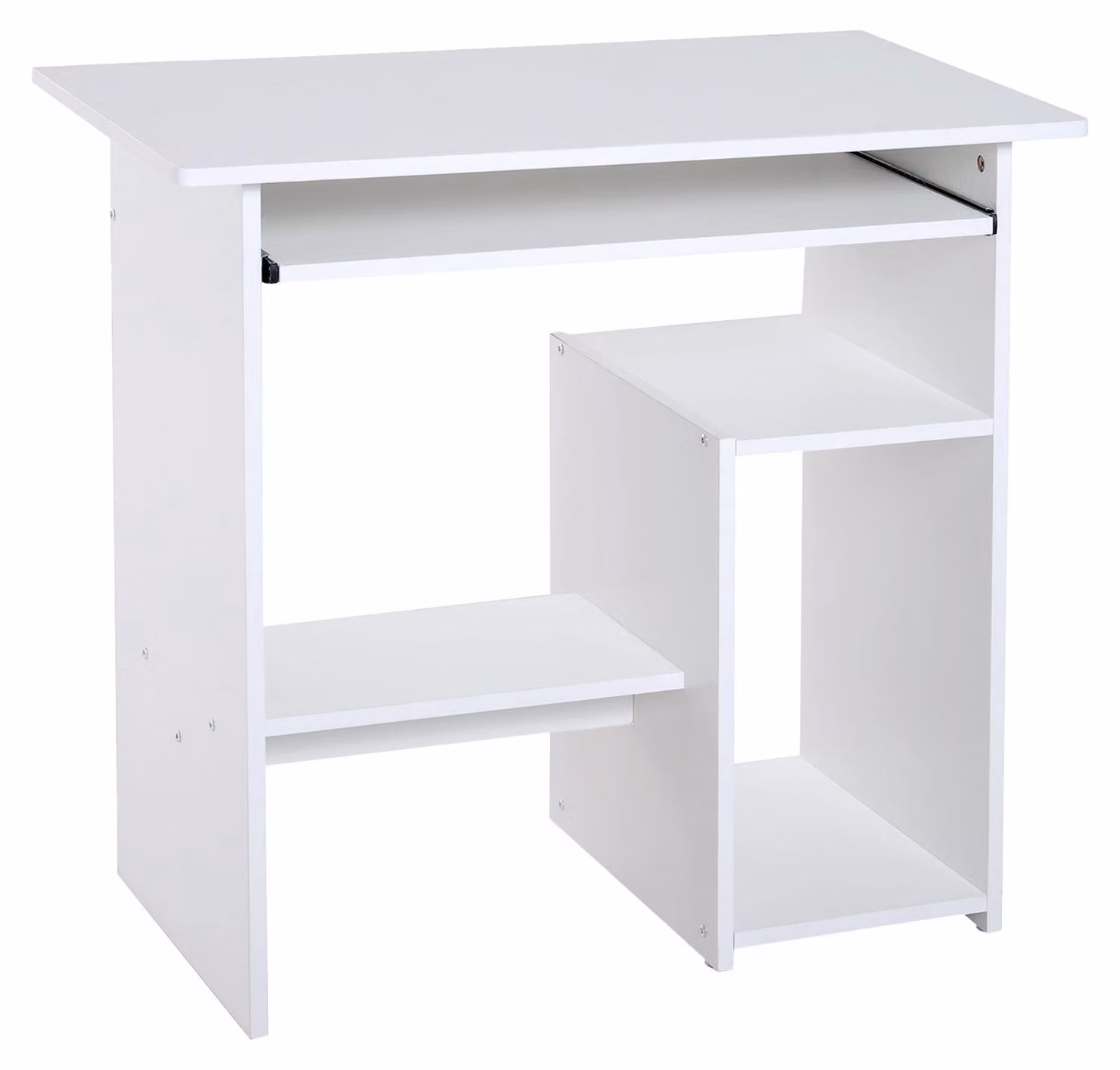 Scrivania da Ufficio Compatta 80x45x75 cm in Legno Bianco