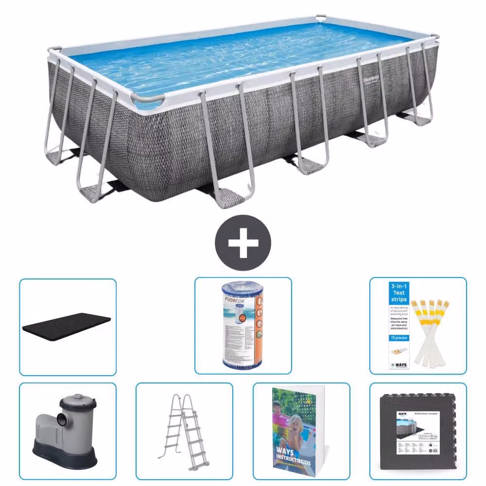 Bestway Power Steel, piscina rettangolare - 549x274x122 cm - 6 pezzi, modello S563