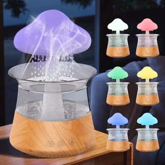 Diffusore di Aria con Aromaterapia e Illuminazione a LED - Diffusore di Nebbia Nano per Casa e Ufficio