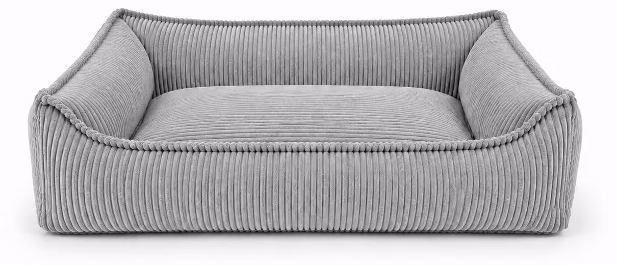 PURRE Nino: Cuccia per cani, cuscino, tessuto corda, viscoelastico, colore grigio nuvola, taglia M, dimensioni 100x75x35 cm