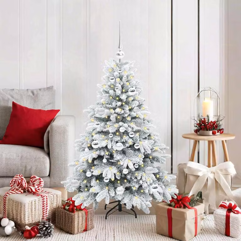Maison Exclusive - Albero di Natale artificiale con 150 LED bianchi, 120 cm, in PE e PVC