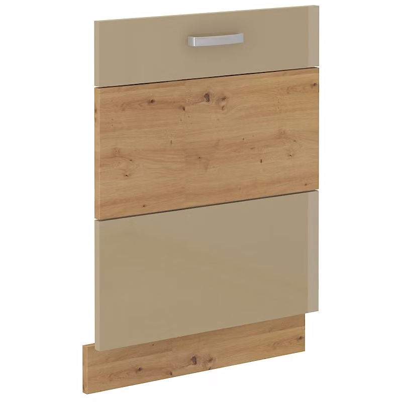 Anta per lavastoviglie da incasso ADARA - 60x72 cm, cappuccino/rovere artigianale
