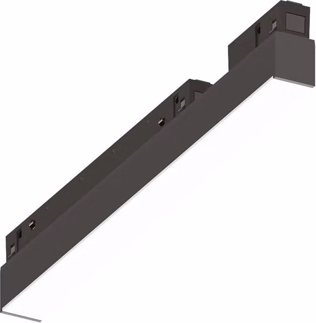 Supporto Lineare Binario Ego in Alluminio Nero con LED da 7W, Luce Calda 3000K, Dimmerabile 1-10V