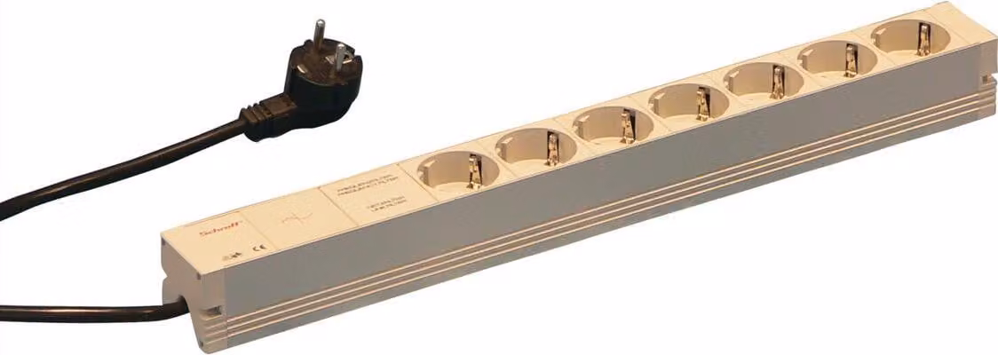 Schroff 60110-214 Unità di distribuzione dell'alimentazione (PDU) 7 prese CA 1U Grigio (60110214)