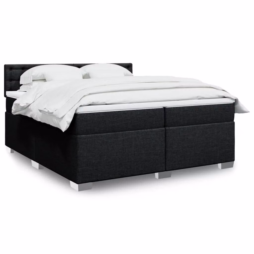 Maison Exclusive - Letto boxspring con materasso nero 200x200 cm Tessuto