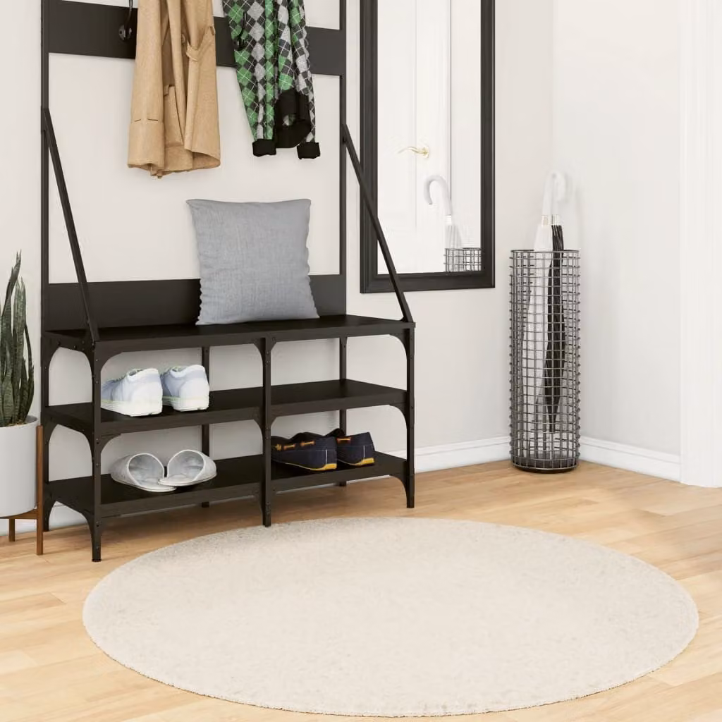 vidaXL Tappeto OVIEDO rotondo a pelo corto beige Ø 120 cm