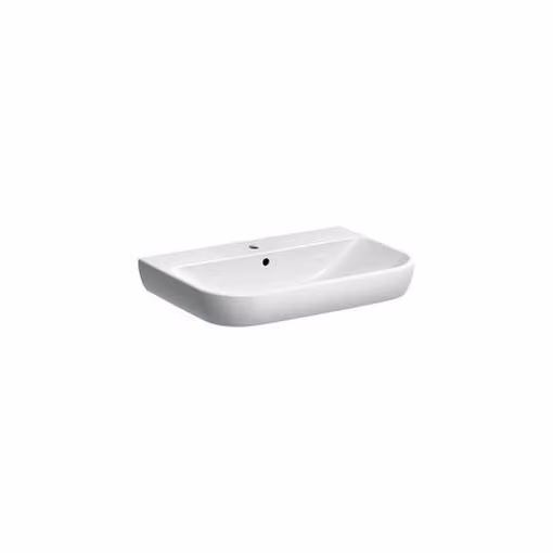 Geberit Smyle lavabo 500248, 70x48cm, avec trou pour robinetterie et trop-plein, 500.248.01.1, 500.248.01.1