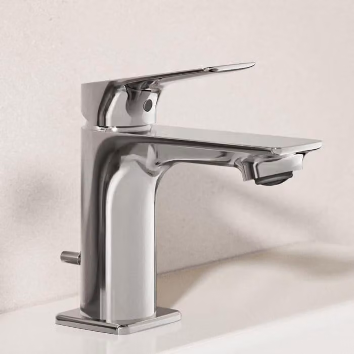 Ideal Standard Ceralife C, miscelatore per lavabo, finitura blu, con sistema di scarico a tirante e gruppo di scarico