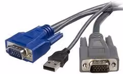 KVM Switch Startech.Com 2in1 con cavo ultra sottile VGA e USB, Nero, SVUSBVGA6