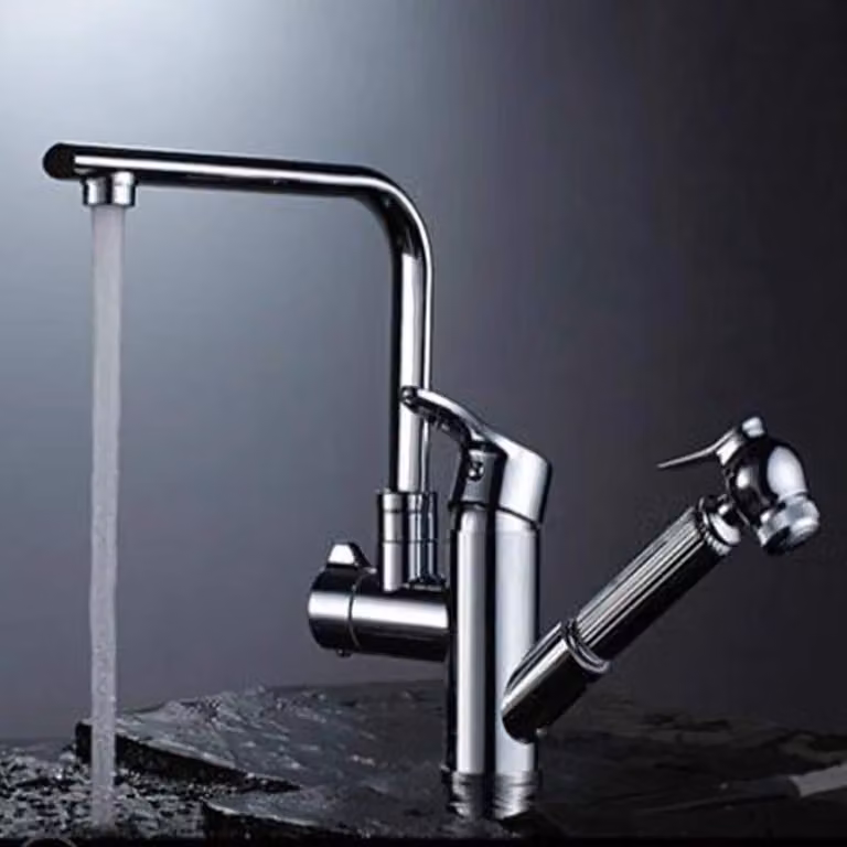Solidchoice - Rubinetto da cucina girevole con erogatore estraibile