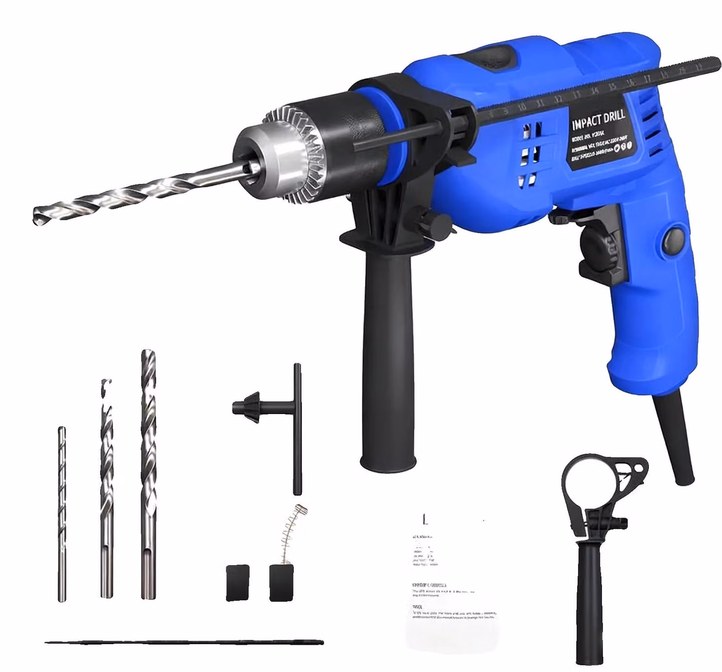 Trapano avvitatore a percussione, 850W, velocità variabile, colore blu