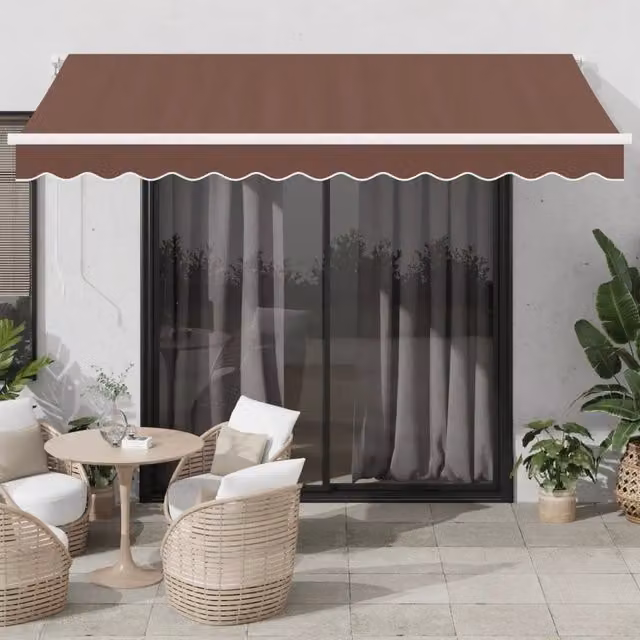 Tenda da Sole Retrattile Automatica Marrone 350x250 cm 3310205