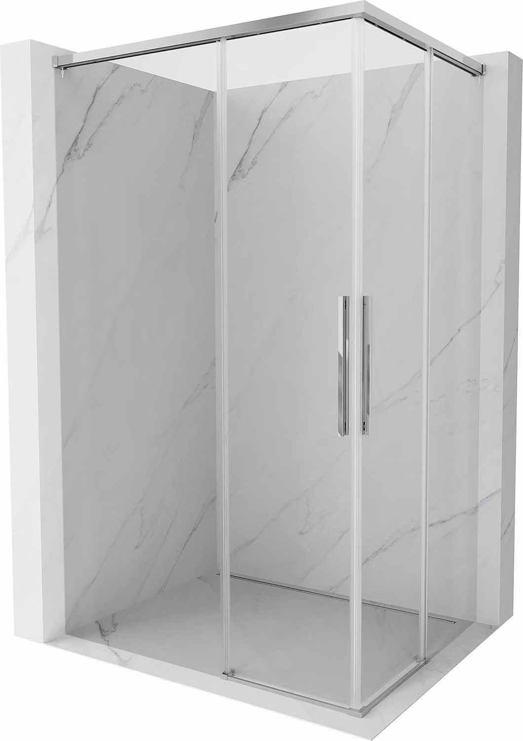 Mexen Rox Duo cabina doccia scorrevole 110 x 85 cm, trasparente, cromo - 8C2D-110-085-01-00