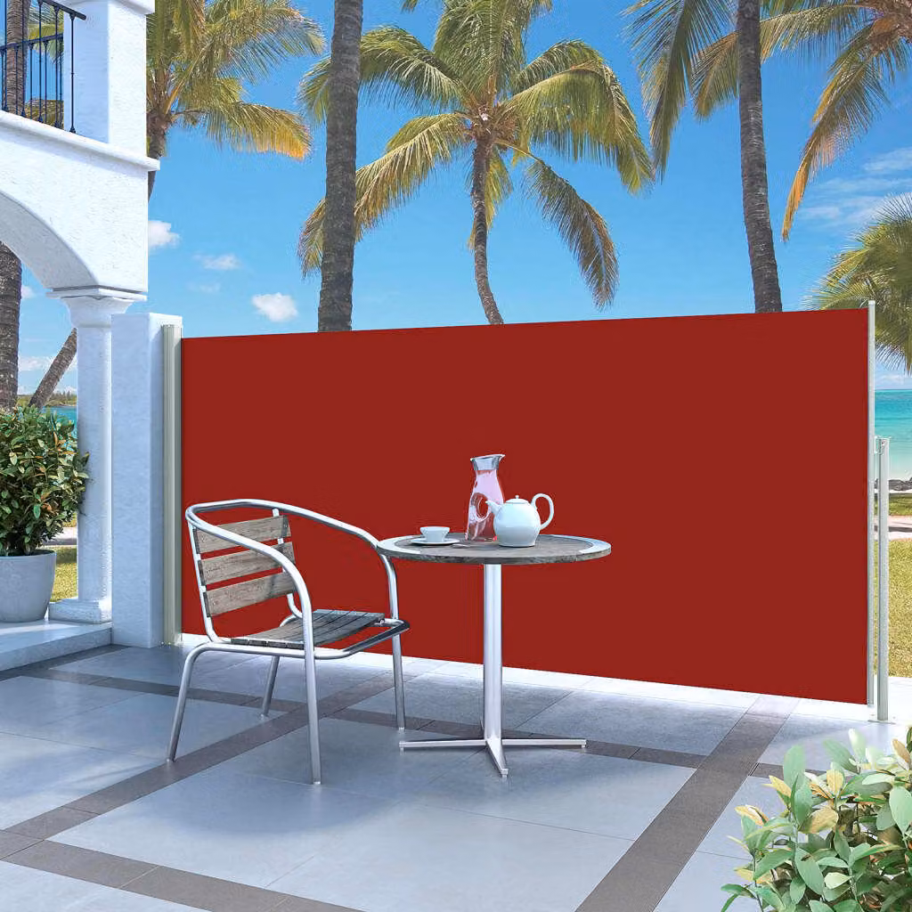 The Living Store Tenda laterale estensibile 140x300 cm rosso